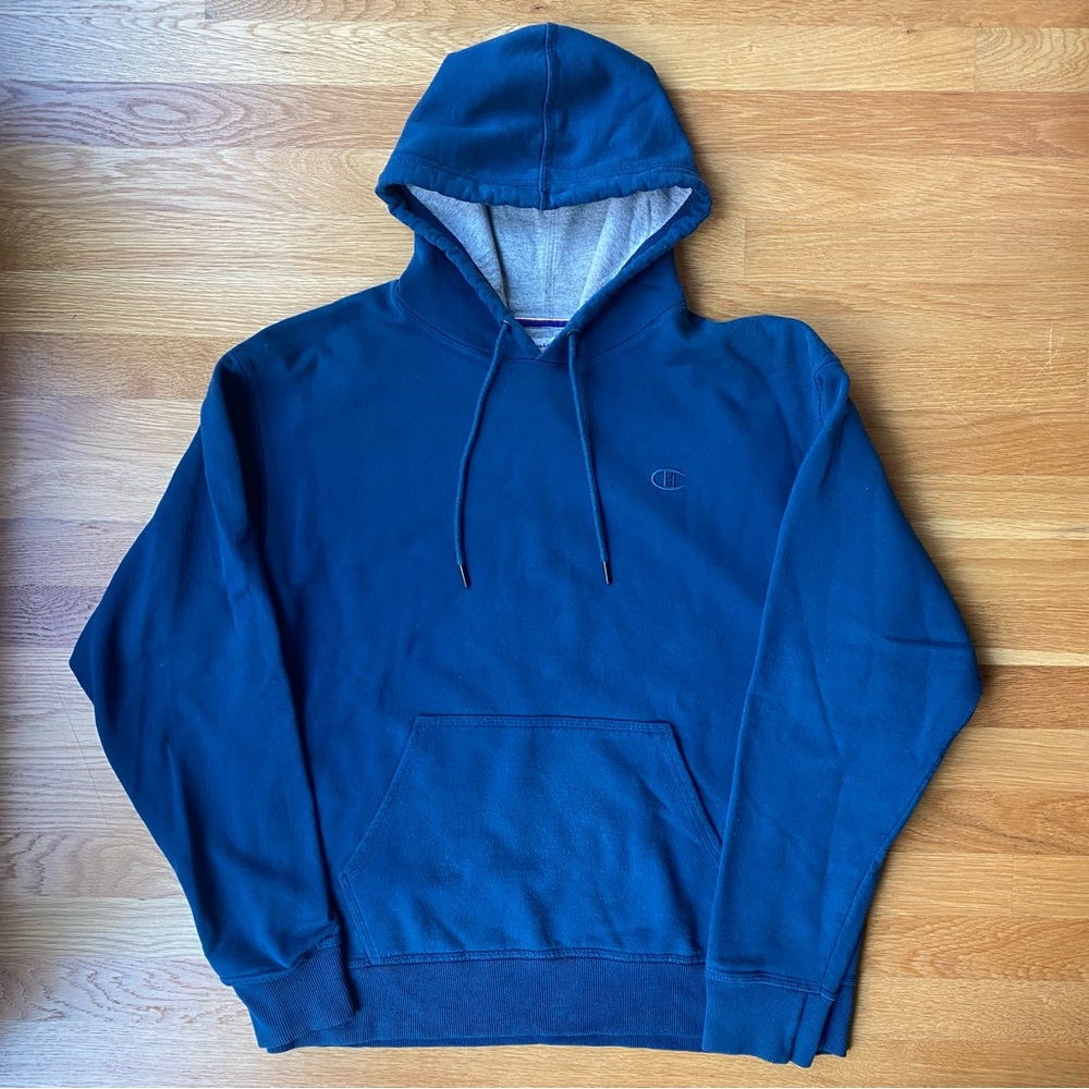 Champion Men’s Powerblend Fleece C Logo Pullover Hoodie size Large